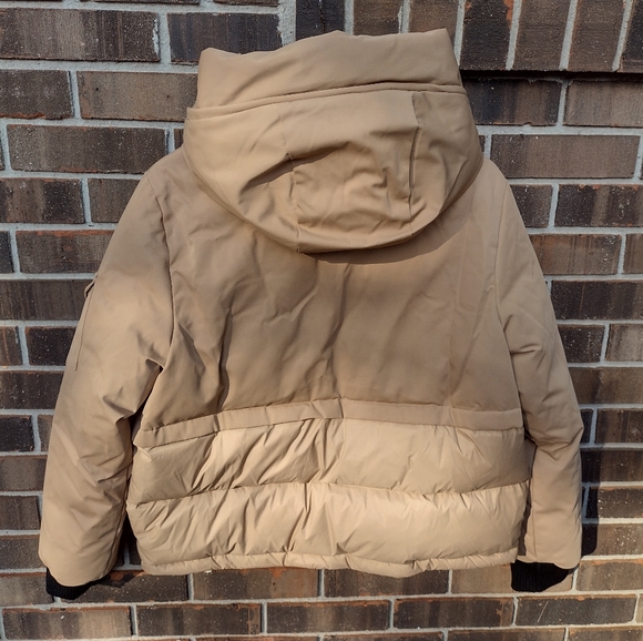 SOIA & KYO Cindi Puffer Jacket Medium Toffee Brown Hooded Down Coat NWT - Picture 5 of 11